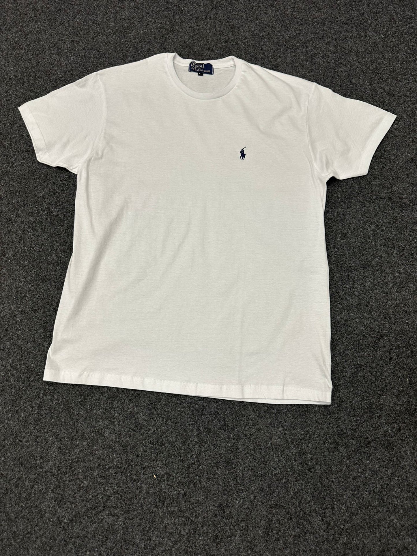 Camiseta ralph lauren blanco logo negro