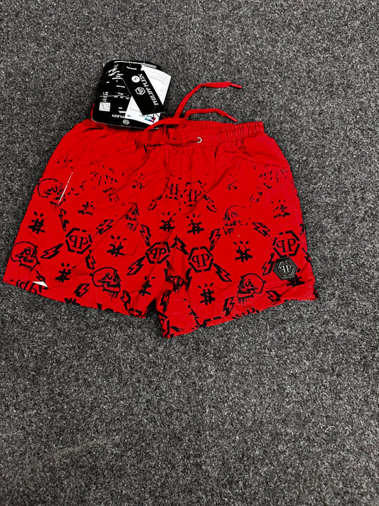 Bañador philipp plein rojo y negro