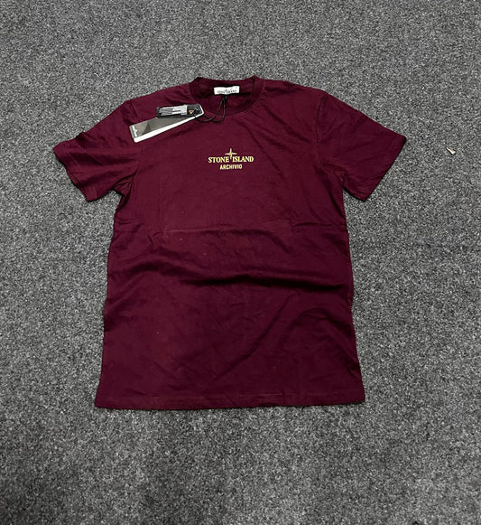 Camiseta stone island vino logo en pecho