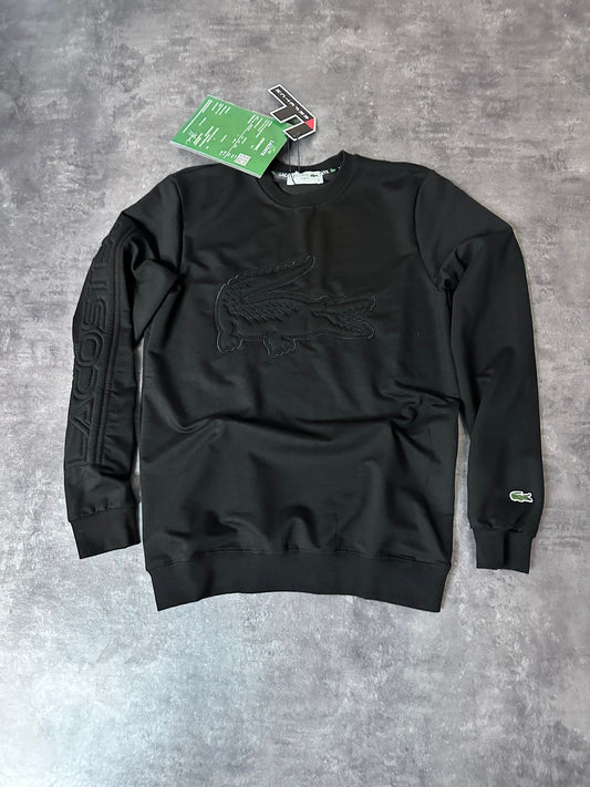 Sudadera Lacoste negro logo negro