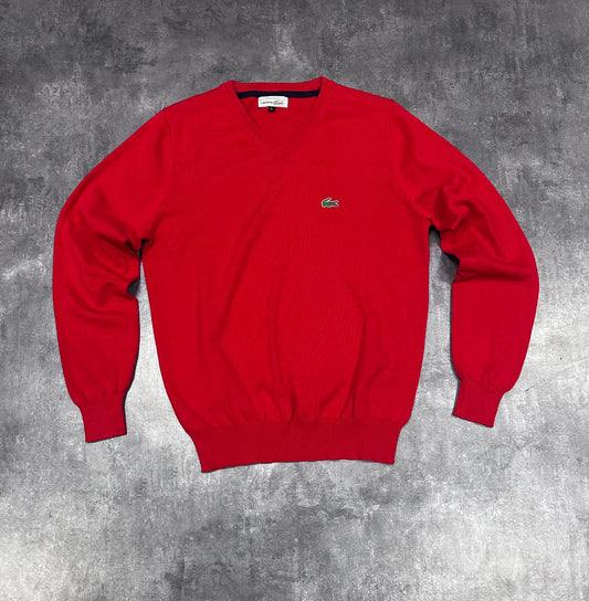 Jersey lacoste rojo logo verde