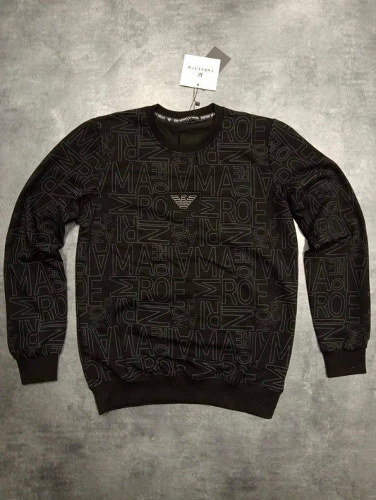 Sudadera armani negra letras en grande