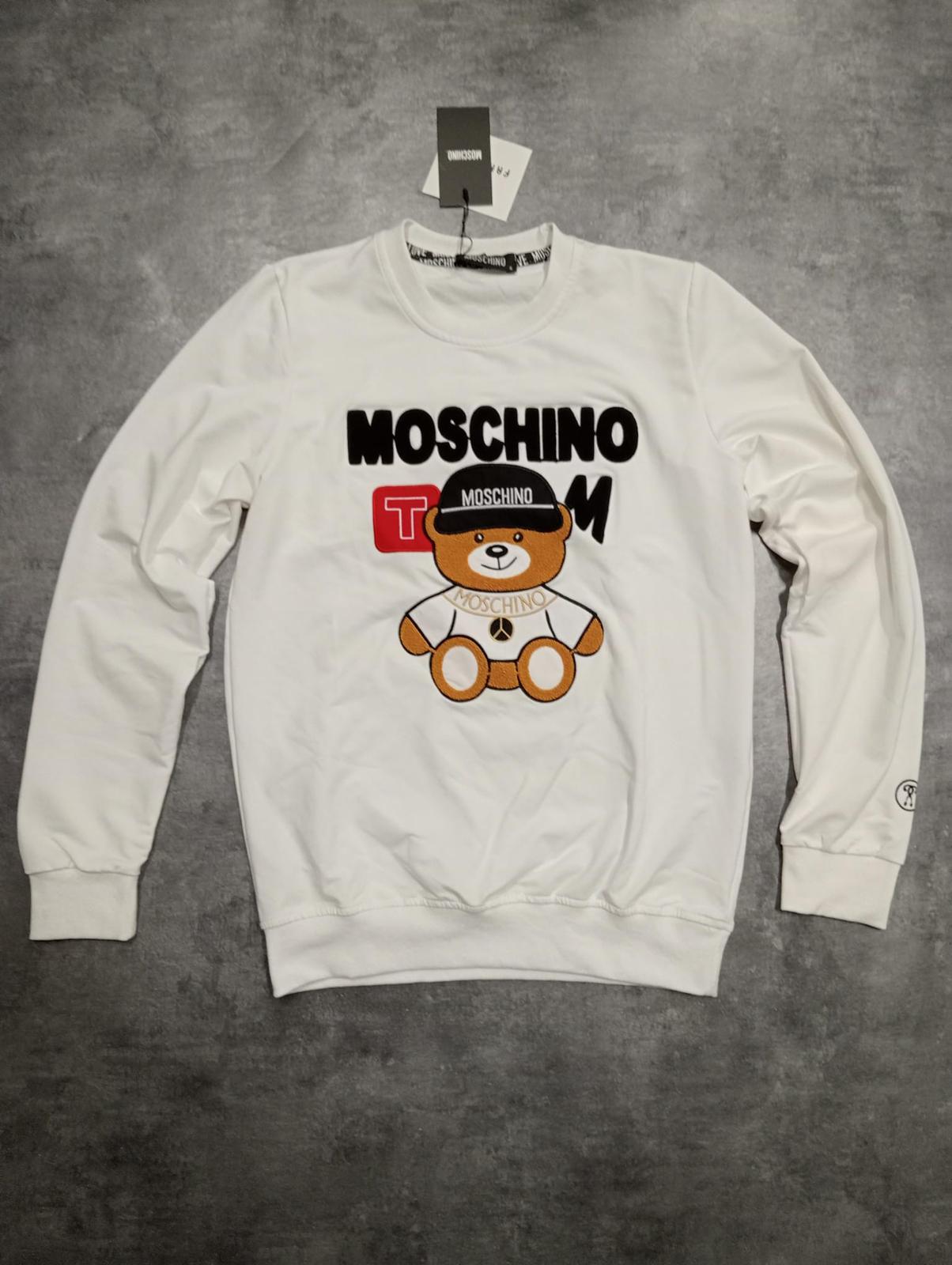 Sudadera Moschino blanco logo en grande