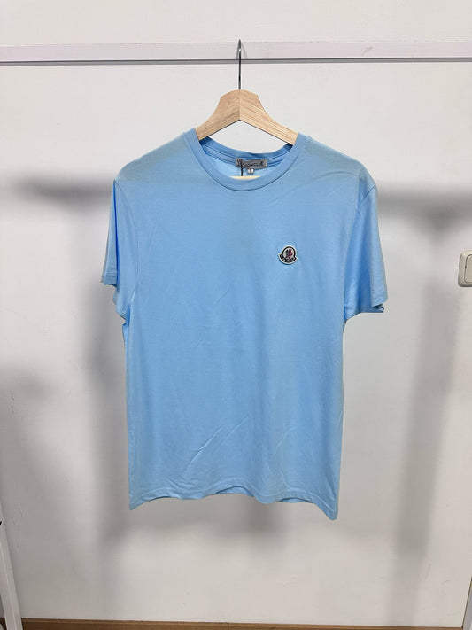 Camiseta moncler azul logo blanco
