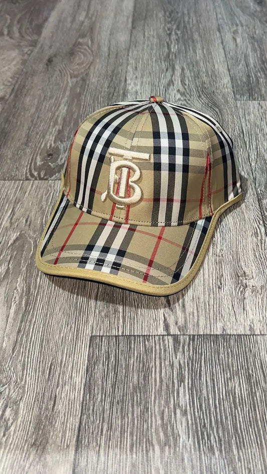 Gorra burberry beige logo beige