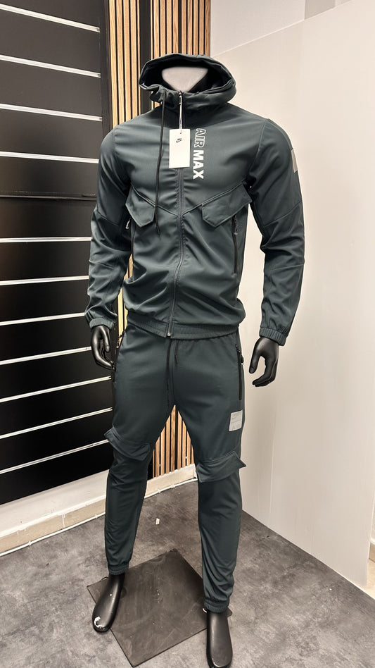 Chandal nike air max gris oscuro logo blanco