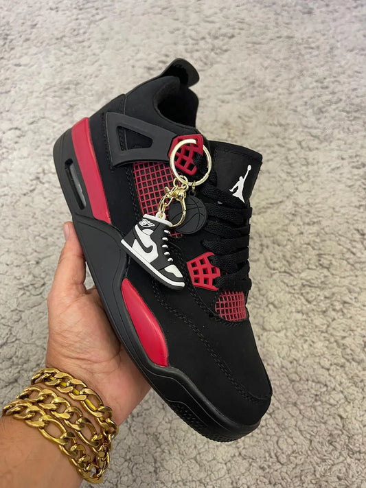 JORDAN 4 NEGRAS Y ROJAS