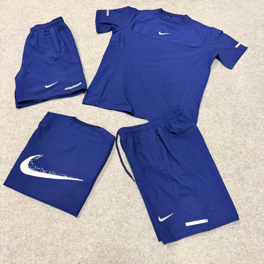 Conjunto Nike azul logo blanco