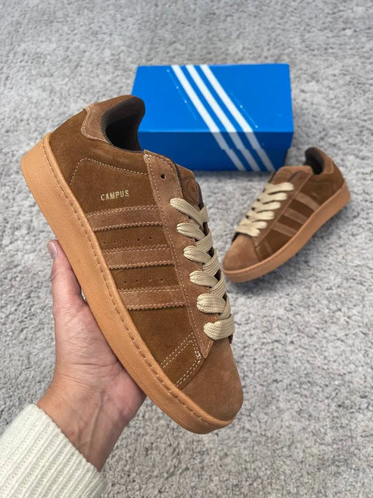 ADIDAS CAMPUS marrones logo dorado