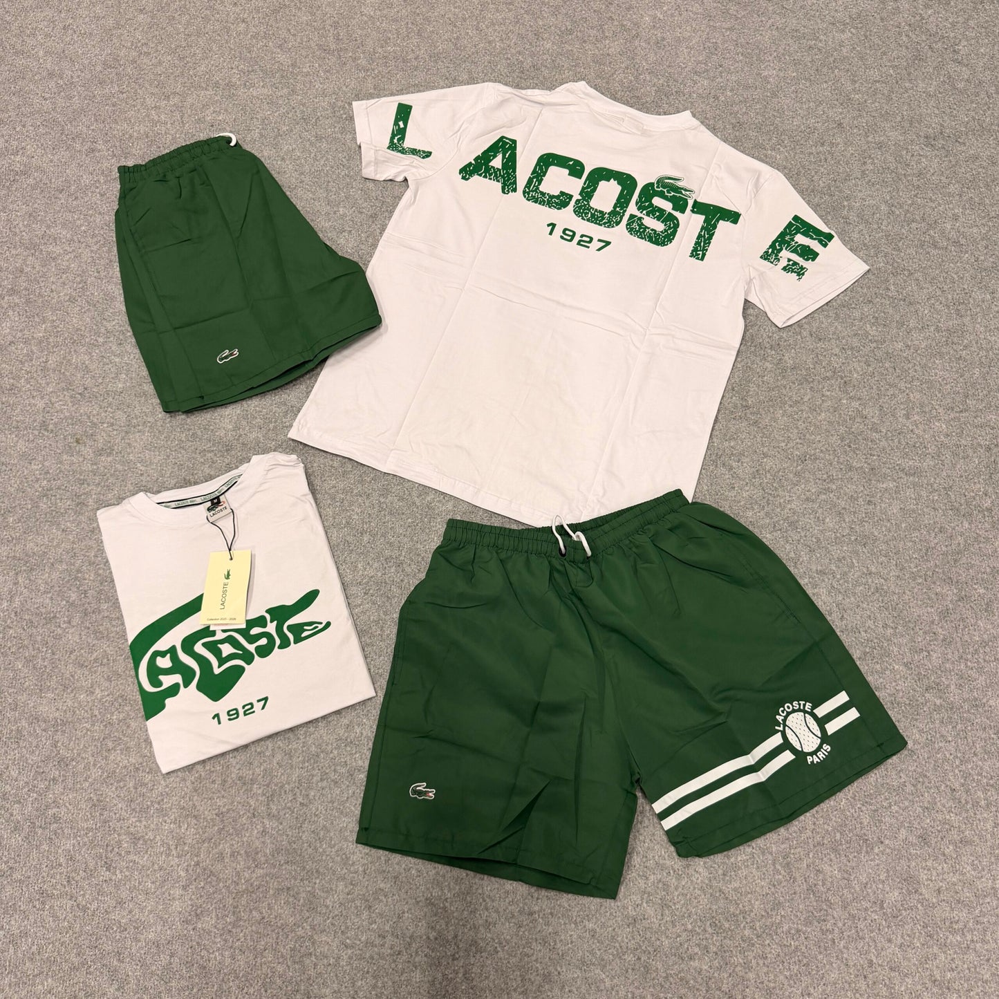 Conjunto lacoste blanco y verde