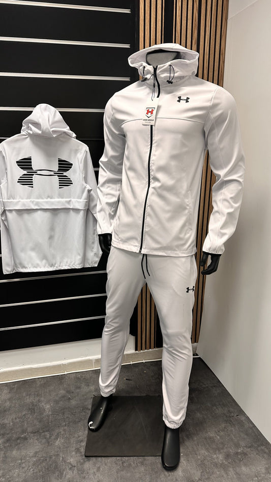 Chandal under armour blanco logo negro