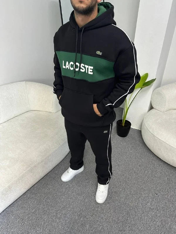 CHANDAL LACOSTE negro y verde logo blanco