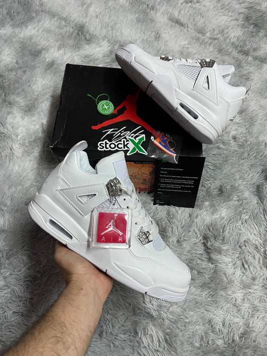 JORDAN 4 BLANCAS DETALLES GRISES