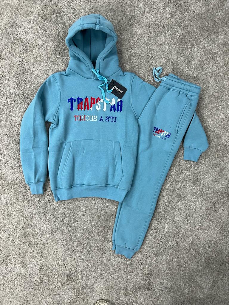 Trapstar azul logo tricolor