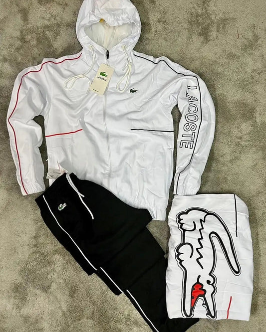 Chandal lacoste blanco logo verde logo grande en espalda