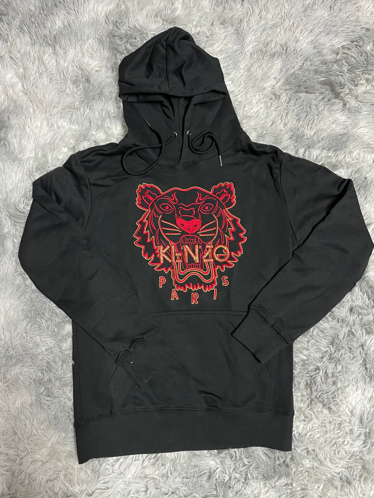 SUDADERA KENZO NEGRA LOGO ROJO