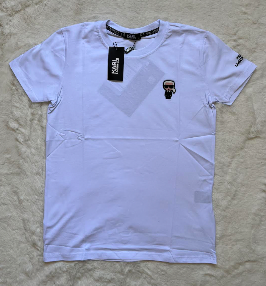 Camiseta blanca Karl Lagerfeld logo negro