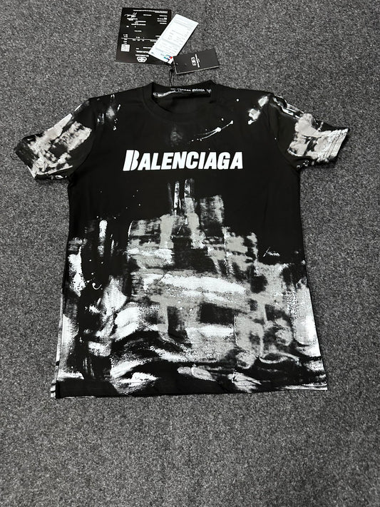 Camiseta balenciaga negra logo blanco