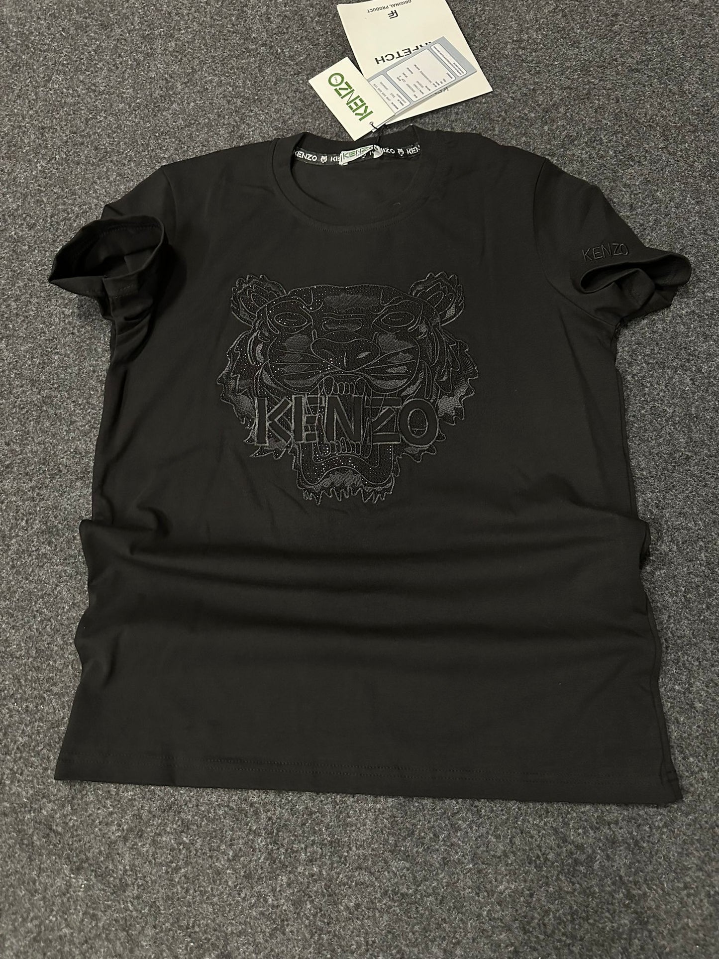 Camiseta kenzo negra logo negro