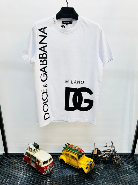 Camiseta d&g blanca logo lateral oversize