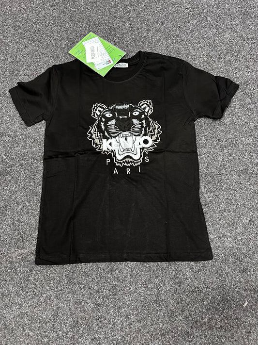 Camiseta Kenzo negra logo blanco