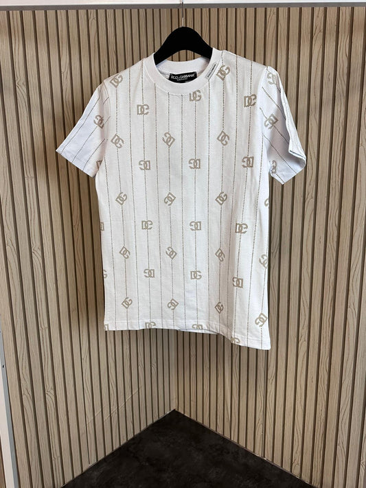 Camiseta d&g blanco logos en pequeño