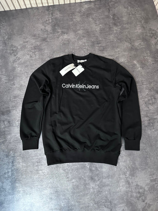 Sudadera Calvin Klein negro logo blanco