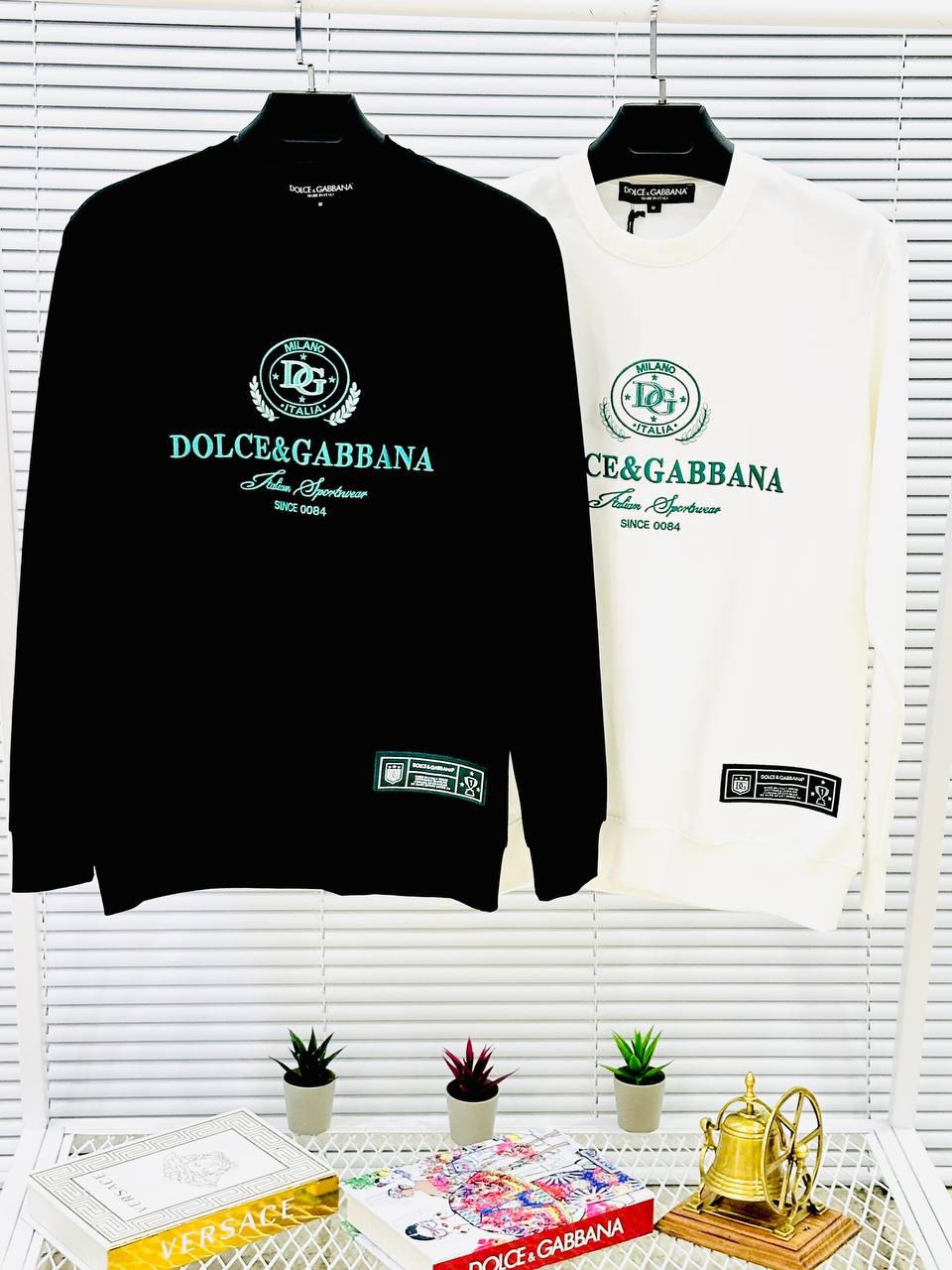 Sudadera d&g negro logo verde