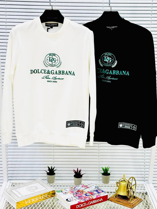 Sudadera d&g blanca logo verde