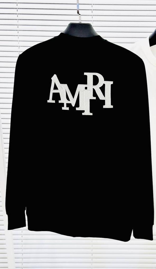 Sudadera amiri negro logo blanco