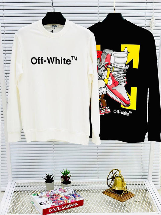 Sudadera off white blanco logo negro