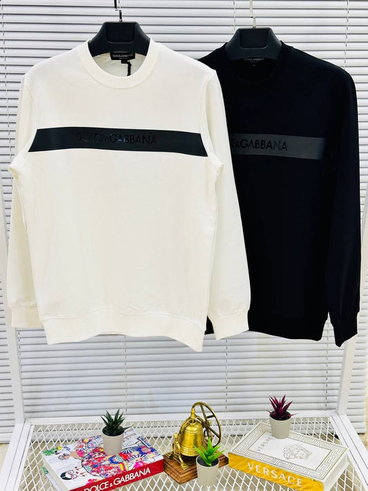 Sudadera d&g blanco detalles negros