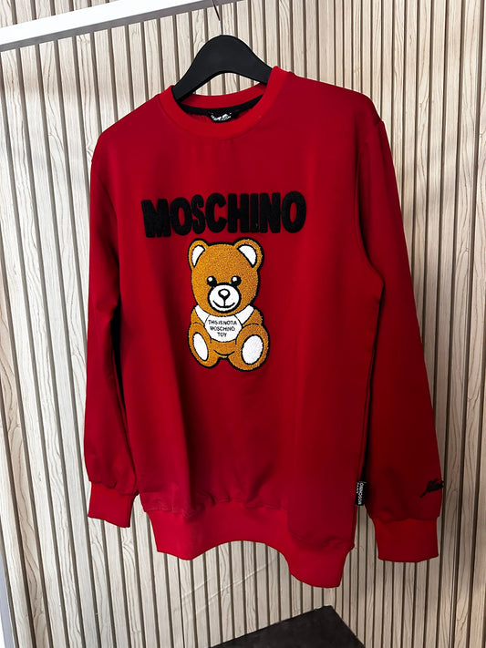 Sudadera MOSCHINO roja logo en pecho