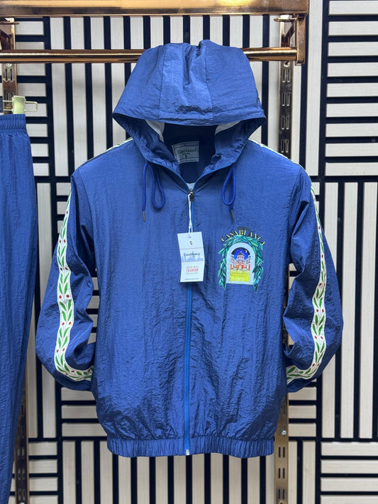 Chandal casablanca azul marino logo amarillo