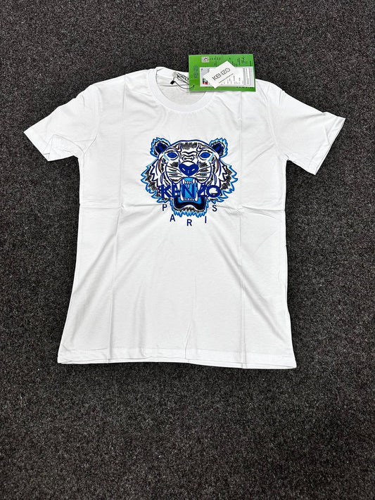 Camiseta kenzo blanco logo azul