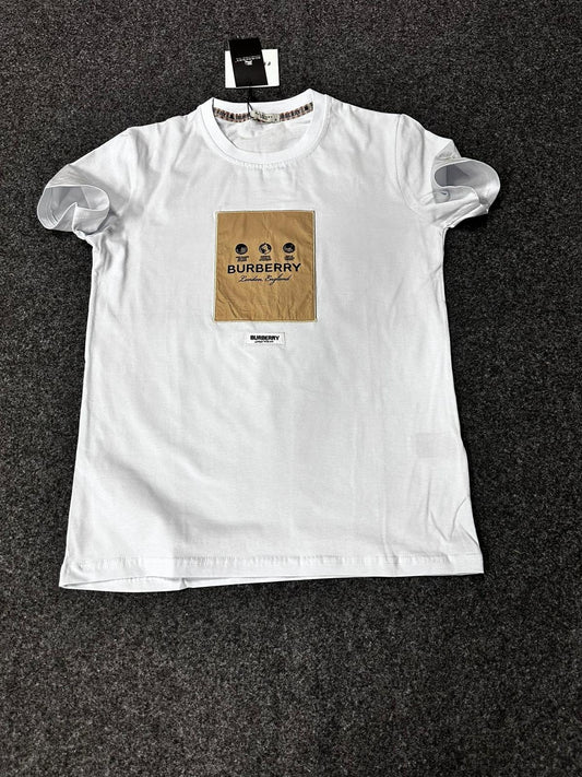 Camiseta BURBERRY blanco logo negro