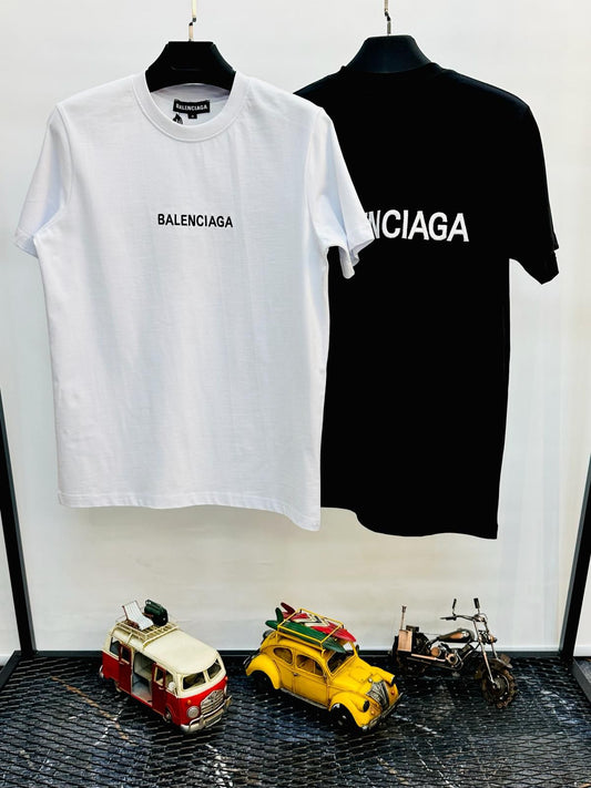 Camiseta balenciaga negra logo blanco