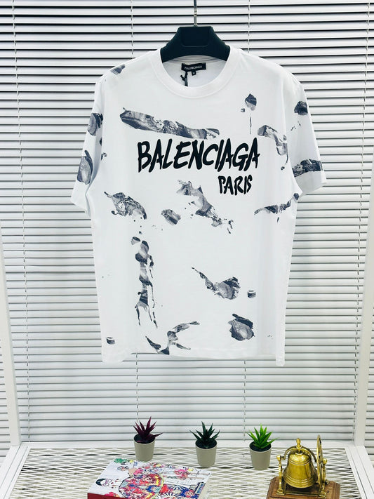 Camiseta balenciaga blanca logo negro