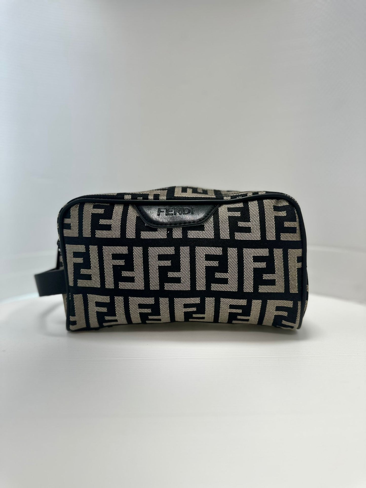 Bolso de mano FENDI negro y beige