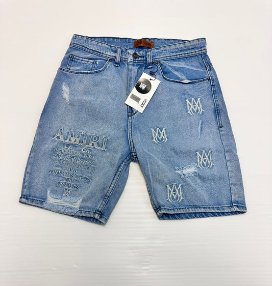 Pantalon corto amiri logos blancos