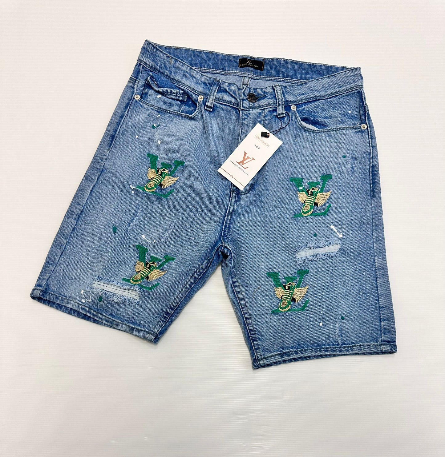 Pantalon corto lv logos verdes