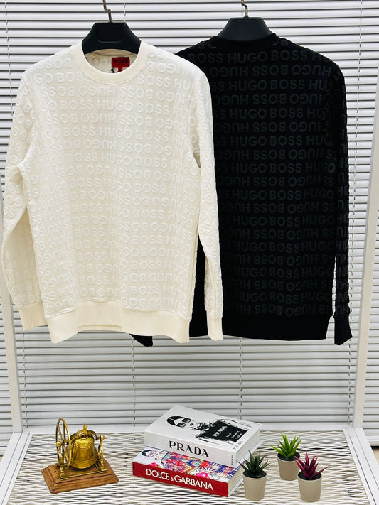 Sudadera Hugo Boss blanco logos pequeños