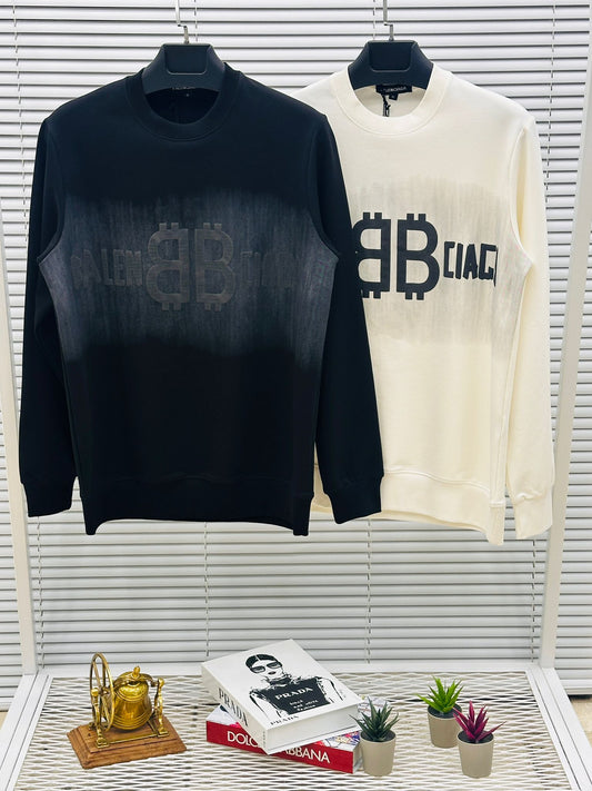 Sudadera Balenciaga negro logo negro en medio