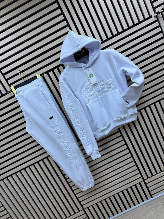 Chandal LACOSTE blanco logo en pecho