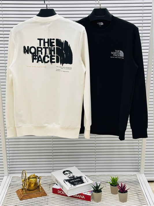 Sudadera North Face negro logo gris