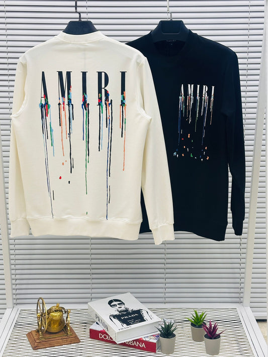Sudadera Amiri negro logo pintura