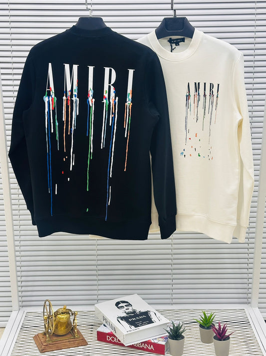 Sudadera Amiri blanco logo pintura