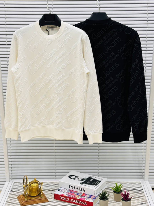 Sudadera Calvin Klein blanco logos