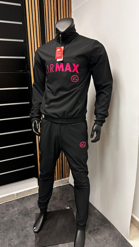 Chandal nike air negro logo rosa