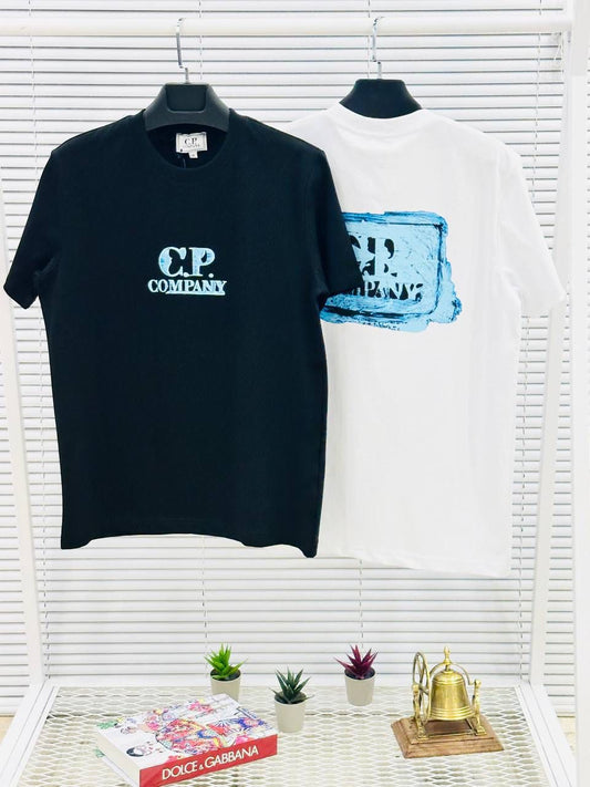 Camiseta C.P. Company negro logo azul